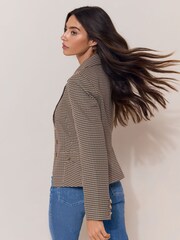 Lipsy Check Shrunken Cinched Waist Blazer - Bild 5 von 5