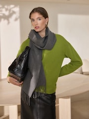 Green Merino Wool N.Premium V-Neck Jumper - Image 2 of 8