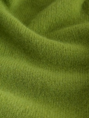 Green Merino Wool N.Premium V-Neck Jumper - Image 8 of 8