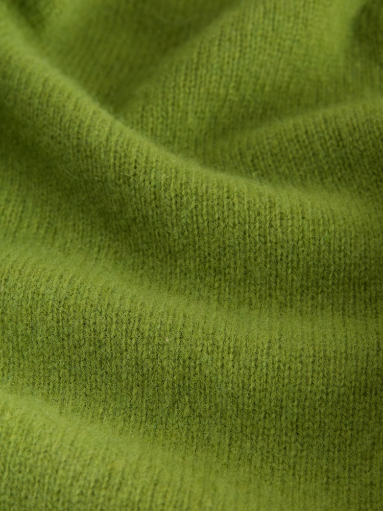 Green Merino Wool N.Premium V-Neck Jumper - Image 8 of 8