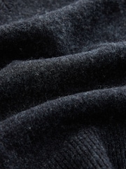 Charcoal Grey Merino Wool N.Premium V-Neck Jumper - Image 6 of 7
