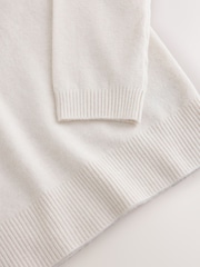 Ecru Supersoft V-Neck Long Sleeve Jumper - Image 8 of 8
