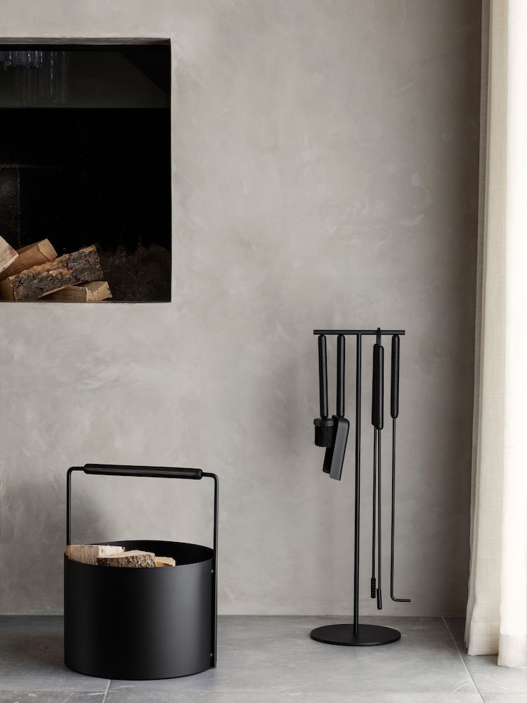 blomus Black Oak ASHI Firewood Basket - Image 1 of 4