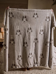 Natural Christmas Tree Faux Fur Throw - Image 3 of 7