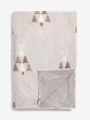 Natural Christmas Tree Faux Fur Throw - Image 6 of 7