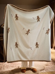 Natural Gingerbread Cosy Fleece Throw - Image 3 of 4