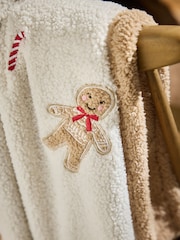 Natural Gingerbread Cosy Fleece Throw - Image 4 of 4