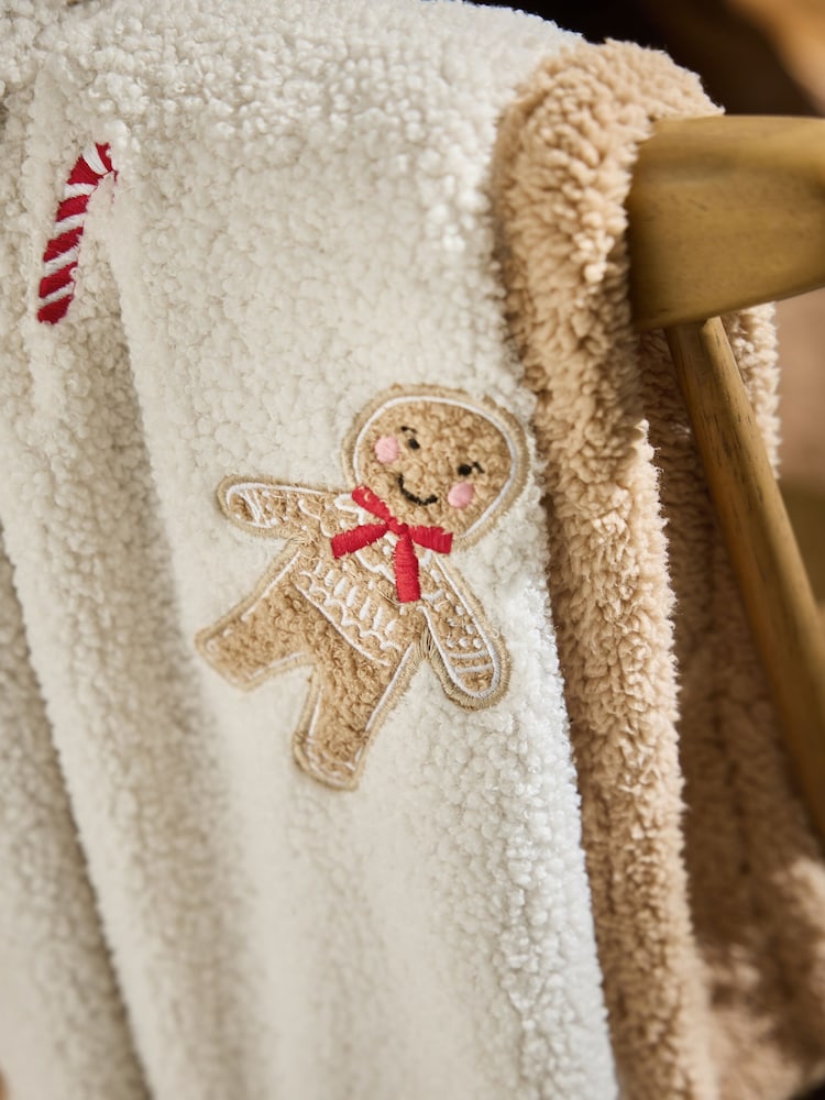 Natural Gingerbread Cosy Fleece Throw - Image 4 of 4 Natural Gingerbread Cosy Fleece Throw - Image 4 of 4