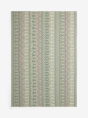 Green Knitted Christmas Fair Isle Throw - Image 5 of 5