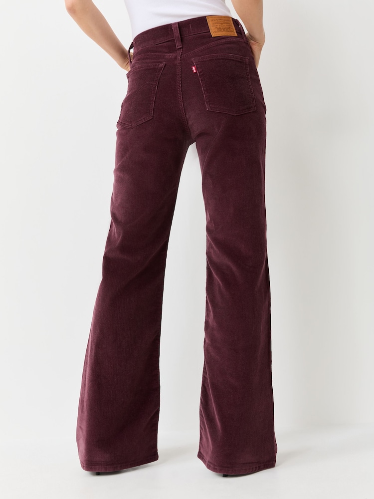 Levi's® Brown Ribcage High-Rise Flare Twill Trousers - Image 2 of 4