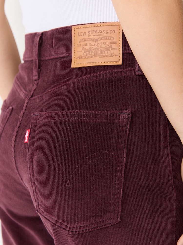 Levi's® Brown Ribcage High-Rise Flare Twill Trousers - Image 4 of 4