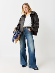Levi's® Blue 318 Shaping Mid Rise Wide Leg Jeans - Image 1 of 7