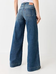 Levi's® Blue 318 Shaping Mid Rise Wide Leg Jeans - Image 4 of 7