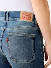 Levi's® Blue 318 Shaping Mid Rise Wide Leg Jeans - Image 5 of 7