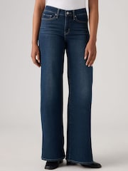 Levi's® Denim dark blue 318 Shaping Mid Rise Wide Leg Jeans - Image 1 of 6