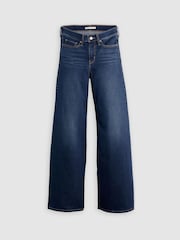 Levi's® Denim dark blue 318 Shaping Mid Rise Wide Leg Jeans - Image 5 of 6