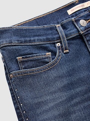 Levi's® Denim dark blue 318 Shaping Mid Rise Wide Leg Jeans - Image 6 of 6