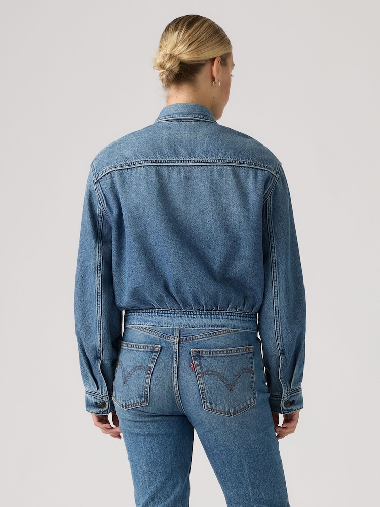 Levi's® Blue Dani Western Harrington Denim Jacket - Image 2 of 5