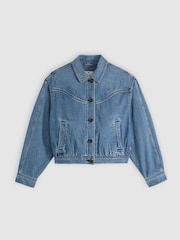 Levi's® Blue Dani Western Harrington Denim Jacket - Image 4 of 5