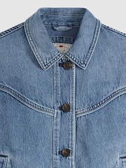 Levi's® Blue Dani Western Harrington Denim Jacket - Image 5 of 5