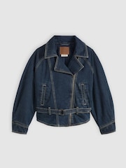 Levi's® Blue 80s Oversized Denim Bomber Jacket - Image 4 of 5