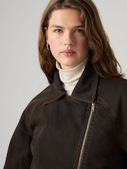 Levi's® Black '80s Oversized Denim Bomber Jacket - Image 3 of 5