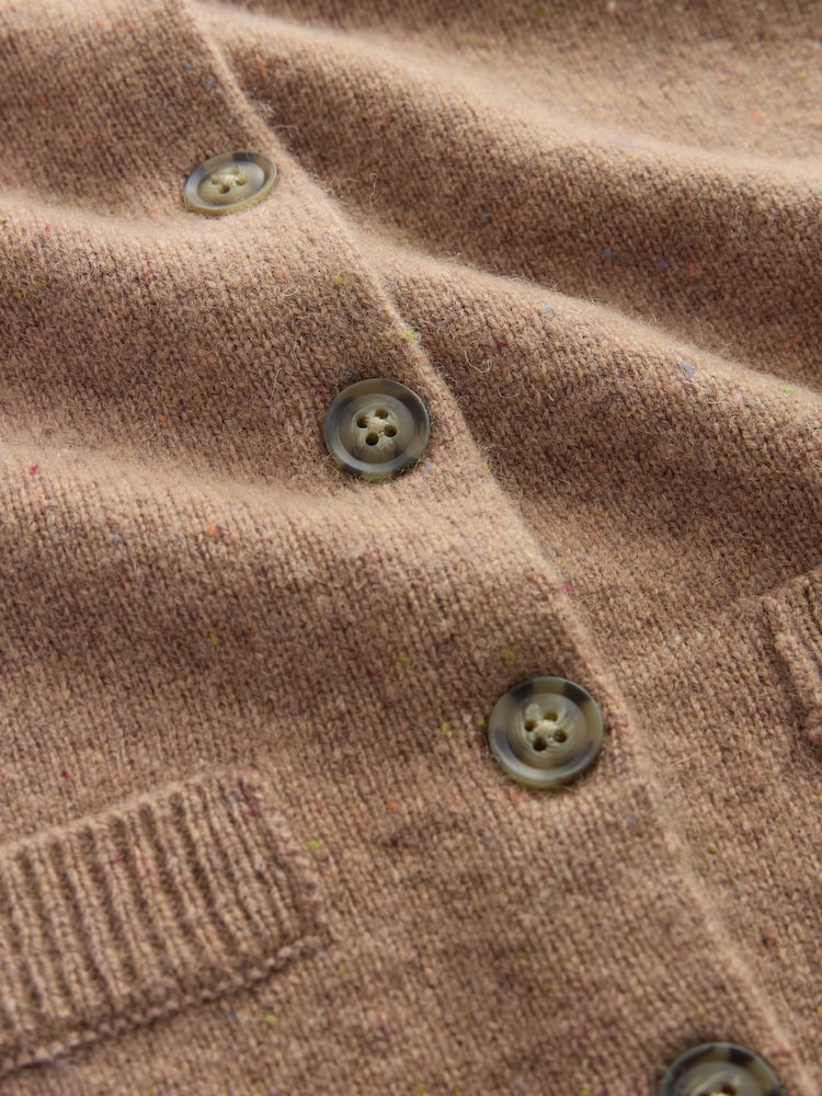 Camel Neppy 100% Merino Wool N.Premium Cardigan - Image 2 of 3