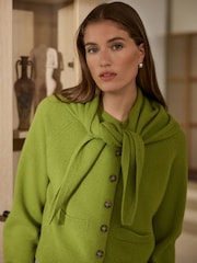 Lime Green 100% Merino Wool N.Premium Cardigan - Image 2 of 8