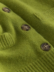 Lime Green 100% Merino Wool N.Premium Cardigan - Image 7 of 8