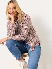 FatFace Beck Dark Purple Gingham Petite Shirt - Image 1 of 6