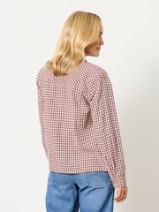 FatFace Beck Dark Purple Gingham Petite Shirt - Image 2 of 6