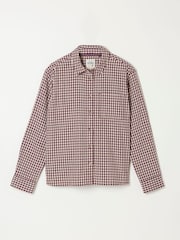 FatFace Beck Dark Purple Gingham Petite Shirt - Image 6 of 6