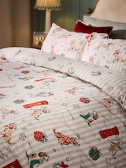 Christmas Brushed Cotton Duvet Cover and Pillowcase Set - 圖片 3，共 6
