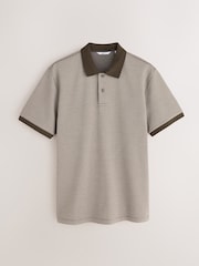 Brown Puppytooth Pattern Polo Shirt - Image 6 of 8