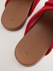 Red Standard Fit Twist Footbed Sandals - Image 5 of 5