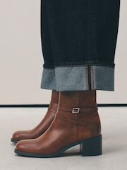 Lichtbruin - Forever Comfort® Block Heeled Boots - Afbeelding 3 van 8