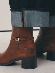 Lichtbruin - Forever Comfort® Block Heeled Boots - Afbeelding 4 van 8