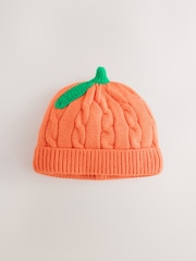 Orange Pumpkin Baby Knitted Beanie Hat - Image 3 of 5