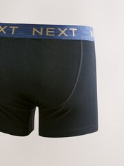 Orange/Green Marl Waistband 5 Pack A-Front Cotton Rich Boxers 5 Pack - Image 7 of 9