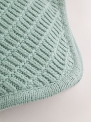 Sage Green Knitted Trapper Baby Hat - Image 3 of 3