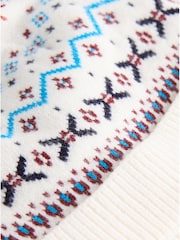 Fairisle - Pom ilə Trikotaj Körpə Papağı - 5şəkildən 4 şəkil