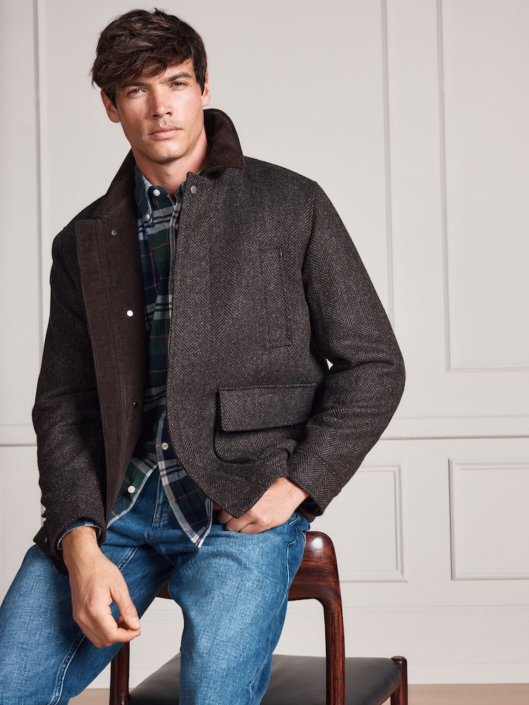 Maro - Signature Abraham Moon Wool Jacket With Cord Collar - Imaginea 1 din 10 Maro - Signature Abraham Moon Wool Jacket With Cord Collar - Imaginea 1 din 10