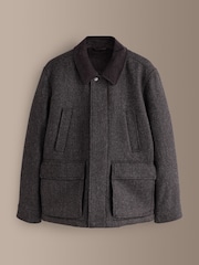 Maro - Signature Abraham Moon Wool Jacket With Cord Collar - Imaginea 6 din 10