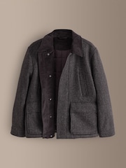 Maro - Signature Abraham Moon Wool Jacket With Cord Collar - Imaginea 7 din 10