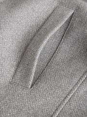 siva - Volnen Blend Mock Gilet Herringbone podloženi plašči - Slika 10 iz 11