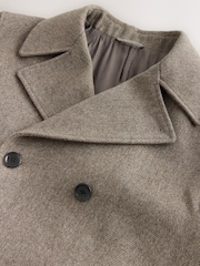 Light Brown Regular Fit N.Premium Peacoat - Image 4 of 5