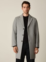 Gris claro - Regular - Abrigo con tejido de lana de Epsom de N. Premium - Imagen 7 de 7