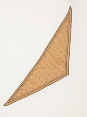 FatFace Mustard Yellow Scattered Spot Triangle Scarf - Image 3 of 3