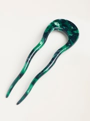 FatFace Green Resin Hair Pin - Image 1 of 2