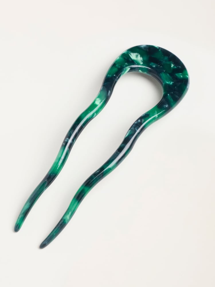 FatFace Green Resin Hair Pin - Image 1 of 2